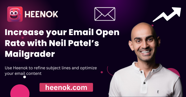 Increase your email open rate with this Mailgrader tool by Neil Patel